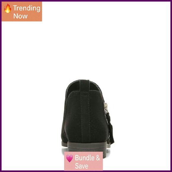 Women's Ankle Booties with Zipper, Recycled Materials, 1 Inch Heel - Picture 4 of 8